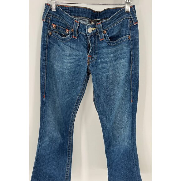 True Religion Womens Vintage Flared Mid Rise Denim Jean - Picture 8 of 12